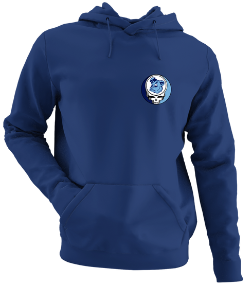 University of Maine Vintage - Premium Grateful Dead Left Chest Hoodie - Navy