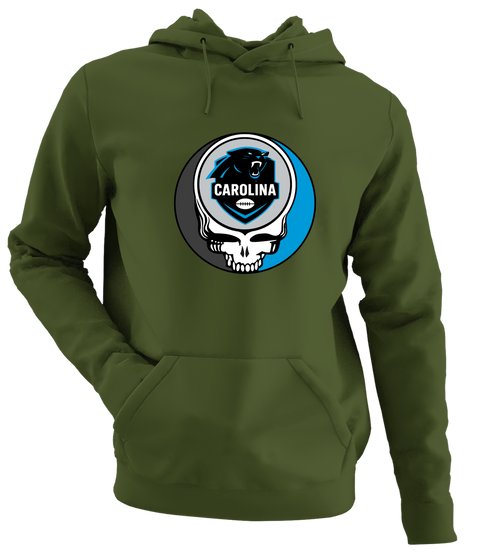 Carolina Football - Premium Grateful Dead Hoodie - Military Green - 7