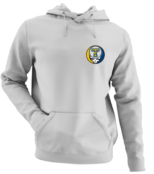 Trinity - Premium Grateful Dead Left Chest Hoodie - Sport Grey