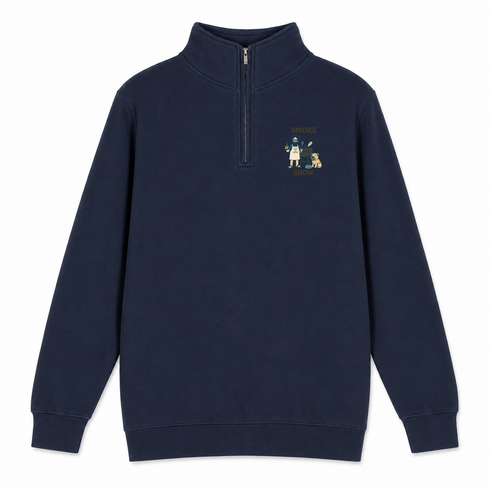 Smoke Show - Life is dead.® - Premium Grateful Dead Quarter-Zip Pullover - Navy - 3