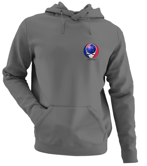 New Zealand FIFA World Cup - Premium Grateful Dead Left Chest Hoodie - Charcoal - 8