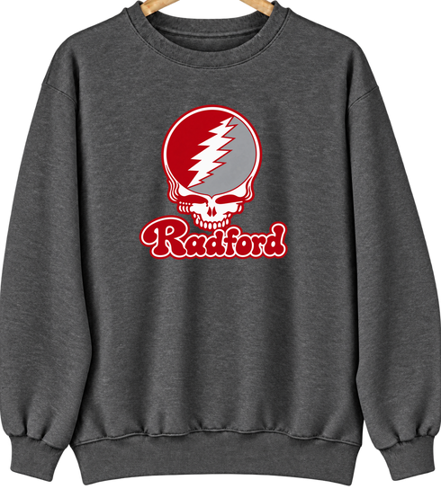 Radford Stealie Premium Unisex Crewneck — Design: Radford University — Dark Heather