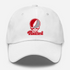 Radford Stealie Premium Unisex Dad Hat — Design: Radford University — White