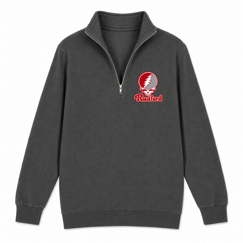 Radford Stealie Premium Unisex Quarter-Zip — Design: Radford University — Charcoal