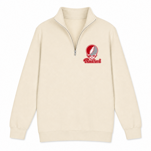 Radford Stealie Premium Unisex Quarter-Zip — Design: Radford University — Sand