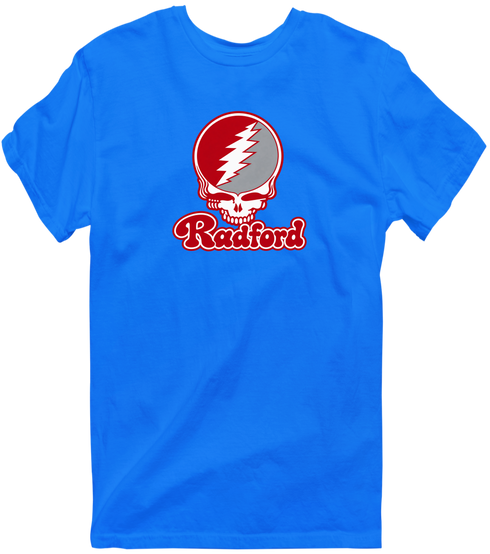Radford Stealie Premium Unisex T-Shirt — Design: Radford University — Royal