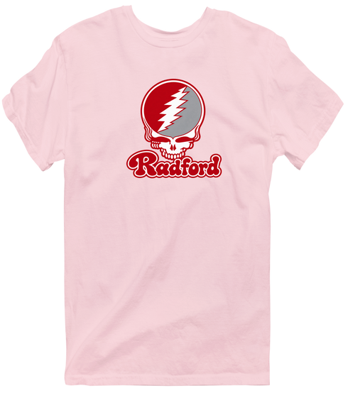 Radford Stealie Premium Unisex T-Shirt — Design: Radford University — Light Pink