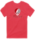 Radford Stealie Premium Unisex T-Shirt — Design: Radford University — Heather Red