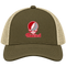 Radford Stealie Premium Unisex Trucker Cap — Design: Radford University — Moss/Khaki
