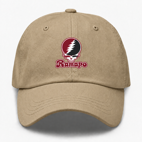 Ramapo Stealie Premium Unisex Dad Hat — Design: Ramapo College of New Jersey — Khaki