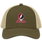 Ramapo Stealie Premium Unisex Trucker Cap — Design: Ramapo College of New Jersey — Moss/Khaki