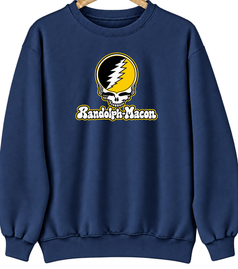 Randolph-Macon Stealie Premium Unisex Crewneck — Design: Randolph-Macon College — Navy