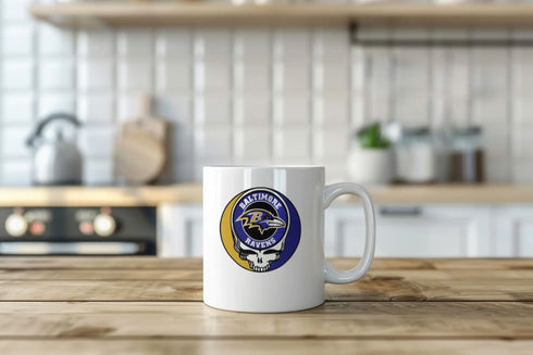 Grateful Dead - Baltimore Ravens Stealie 15 Ounce Coffee Mug - StealieShop