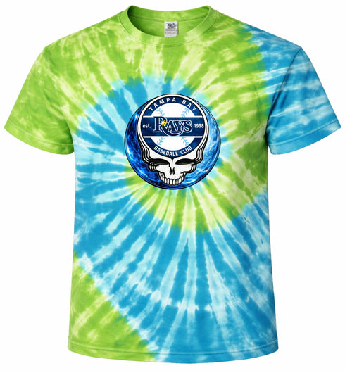 Tampa Bay Rays Crystal Stealie Stealie Tie-Dye T-Shirt