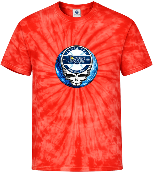 Tampa Bay Rays Crystal Stealie Stealie Tie-Dye T-Shirt