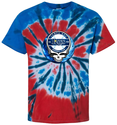 Tampa Bay Rays Crystal Stealie Stealie Tie-Dye T-Shirt