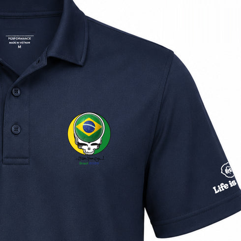 Brazil FIFA New Ball Premium Stealie Performance Polo