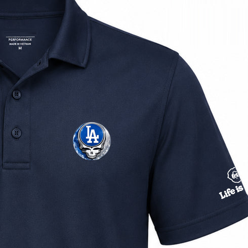 Los Angeles Dodgers Crystal Premium Stealie Performance Polo