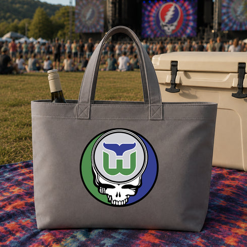 Hartford Whalers Stealie Canvas Tote Bag