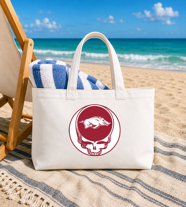 University of Arkansas Stealie Canvas Tote Bag