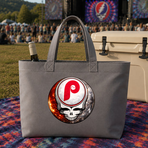 Philadelphia Phillies Crystal Stealie Canvas Tote Bag