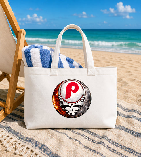 Philadelphia Phillies Crystal Stealie Canvas Tote Bag