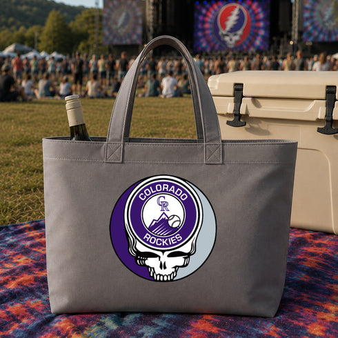 Colorado Rockies Stealie Canvas Tote Bag