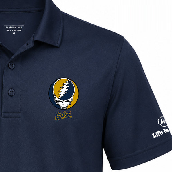 Notre Dame University Premium Stealie Performance Polo