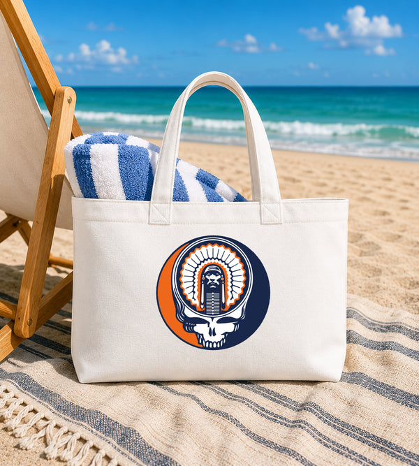 Chief Illiniwek Stealie Canvas Tote Bag
