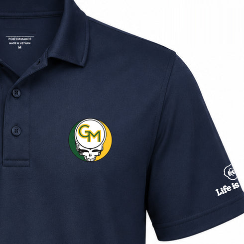 George Mason University Premium Stealie Performance Polo