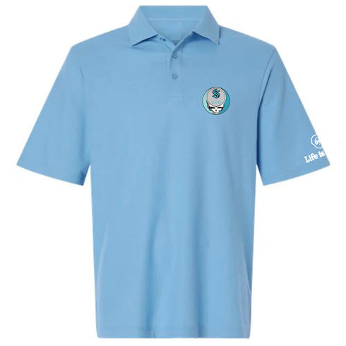 Seattle Kraken Premium Stealie Performance Polo