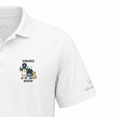 Smoke Show - Life is dead.® Premium Stealie Performance Polo