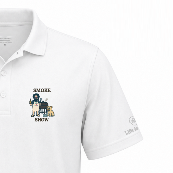 Smoke Show - Life is dead.® Premium Stealie Performance Polo