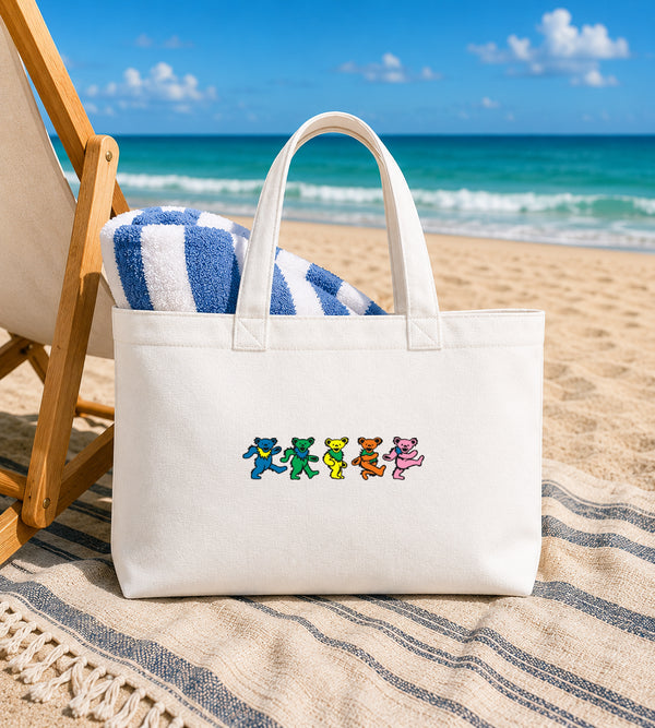 Dancing Bears Stealie Canvas Tote Bag