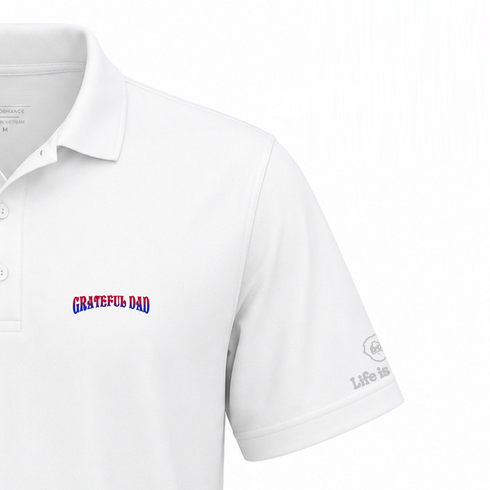 Grateful Dad Premium Stealie Performance Polo