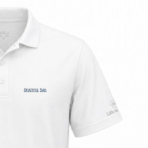 Grateful Dad Premium Stealie Performance Polo