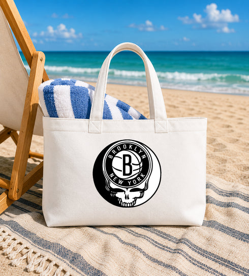 Brooklyn Nets Stealie Canvas Tote Bag