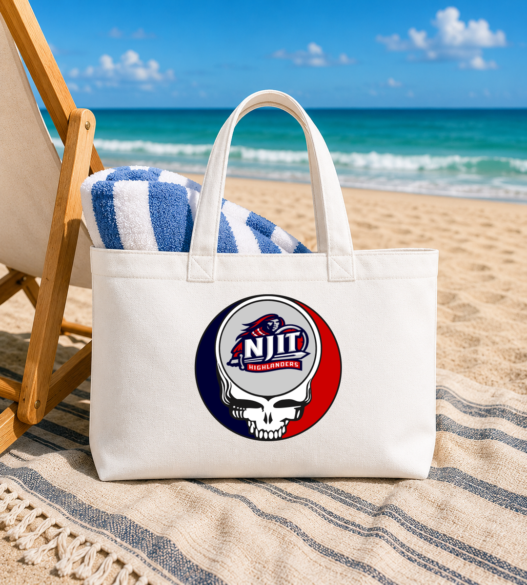 NJIT Stealie Canvas Tote Bag from StealieShop - Grateful Dead