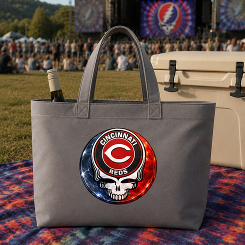 Cincinnati Reds Crystal Stealie Canvas Tote Bag