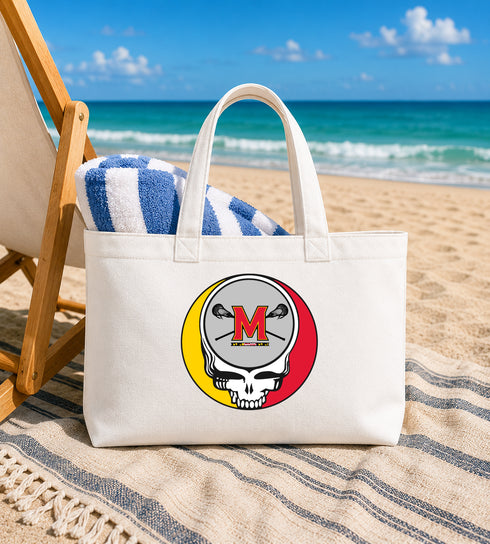 University of Maryland Lacrosse Stealie Canvas Tote Bag
