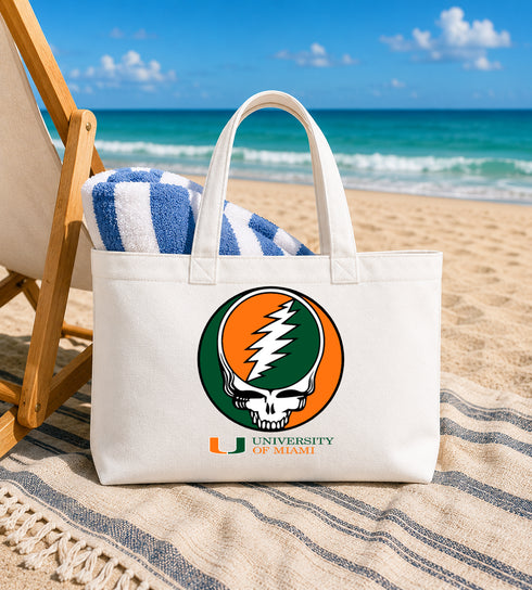University of Miami Stealie Canvas Tote Bag