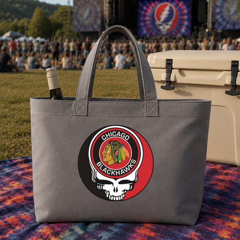 Chicago Blackhawks Stealie Canvas Tote Bag