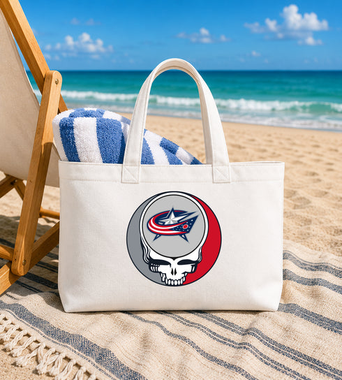 Columbus Blue Jackets Stealie Canvas Tote Bag
