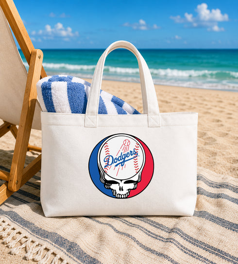 Los Angeles Dodgers Classic Stealie Canvas Tote Bag