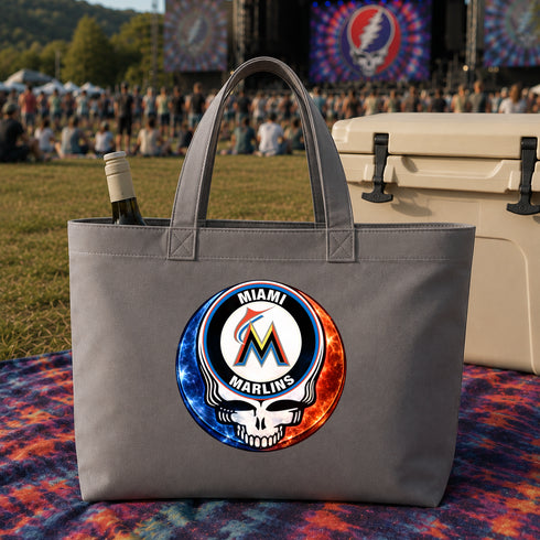 Miami Marlins Crystal Stealie Canvas Tote Bag
