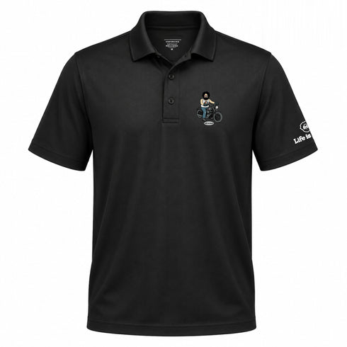 Jerry and His Hog - Life is dead.® Premium Stealie Performance Polo