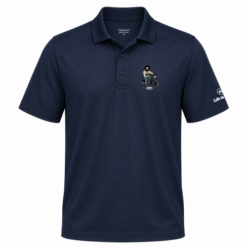 Jerry and His Hog - Life is dead.® Premium Stealie Performance Polo