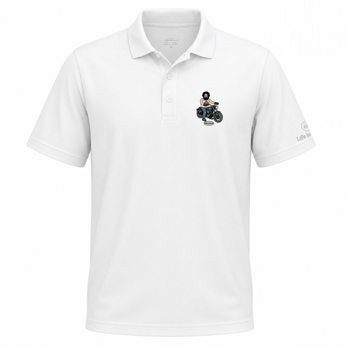 Jerry and His Hog - Life is dead.® Premium Stealie Performance Polo