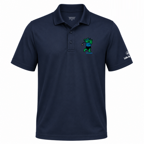 Golfing Bear - Life is dead.® Premium Stealie Performance Polo