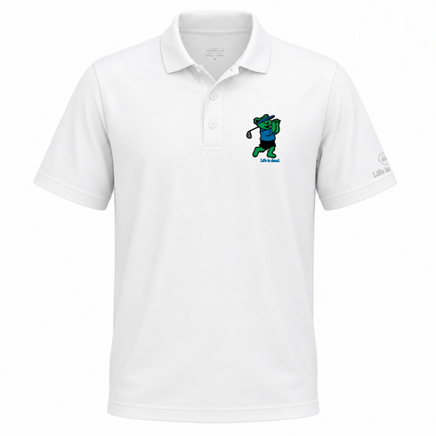 Golfing Bear - Life is dead.® Premium Stealie Performance Polo